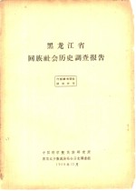 黑龙江省回族社会历史调查报告