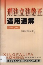 刑法立法修正适用通解  1997-2001