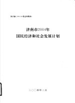 济南市2004年国民经济和社会发展计划