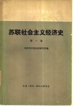 苏联社会主义经济史  第1卷  1917-1920年苏维埃经济