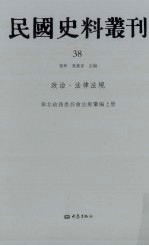 民国史料丛刊  38  政治·法律法规