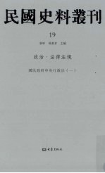 民国史料丛刊  19  政治·法律法规