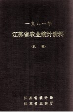 江苏省农业统计资料  1981年