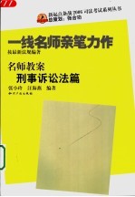 名师教案  刑事诉讼法篇  第2版