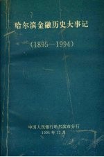 哈尔滨金融历史大事记  1895-1994