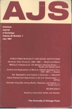 American Journal of Sociology 1987 Vol.93 No.1-3