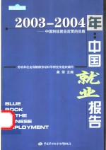 2003-2004年：中国就业报告  中国积极就业政策的实践