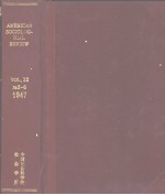 AMERICAN SOCIOLOGICAL REVIEW VOL.12 No2-6 1947