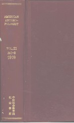 AMERICAN ANTHROPOLOGIST VOL.11 No1-3 1909