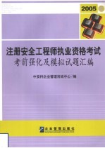 注册安全工程师执业资格考试考前强化及模拟试题汇编