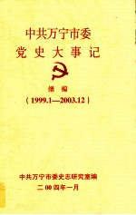 中共万宁市委党史大事记  继编  1999.1-2003.12