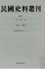 民国史料丛刊  917  史地·历史