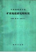 中国地质科学院矿床地质研究所所刊  1989年  第1号  总第22号