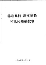 非欧几何、新实证论和几何基础批判