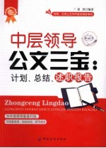 中层领导公文三宝  计划、总结、述职报告