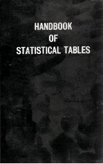 HANDBOOK OF STATISTICAL TABLES