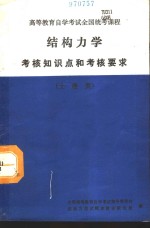 结构力学考核知识点和考核要求  土建类