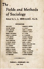 The Fields and Methods of Sociology