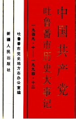 中国共产党吐鲁番市历史大事记  1949·10-1994·12