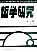 哲学研究  台港及海外中文报刊资料专辑  1986  2