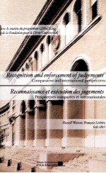 RECOGNITION AND ENFORCEMENT OF JUDGEMENTS