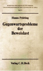 Gegenwartsprobleme der Beweislast