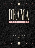 drama criticism  volume 50