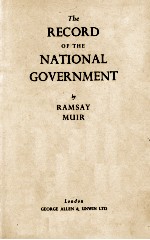 THE RECORD OF THE NATIONAL GOVERNMENT