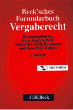 BECK'SCHES FORMULARBUCH VERGABERECHT 2.AUFLAGE