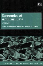 ECONOMICS OF ANTITRUST LAW VOLUME I