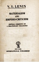 MATERIALISM AND EMPIRIO-CRITICISM