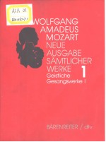 WOLFGANG AMADEUS MOZART NEUE AUSGABE SAMTLICHER WERKE  1