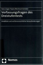 VERFASSUNGSFRAGEN DES DREISTUFENTESTS