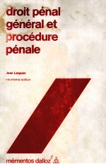 Droit penal general et procedure penale