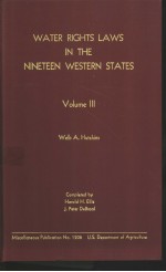 WATER RIGHIS LAWS IN THE NINETEEN WESTERN STATES