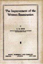 THE IMPROVEMENT OF THE WRITTEN EXAMINATION