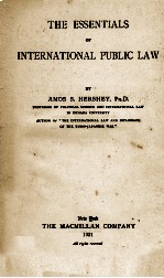 THE ESSENTIALS OF INTERNATIONAL PUBLIC LAW