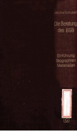 MATERIALIEN ZUR ENTSTEHUNGSGESCHICHTE DES BGB-EINFUHRUNG