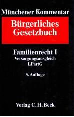 MUNCHENER KOMMENTAR ZUM BURGERLICHEN GESETZBUCH BAND7/2.HALBBAND FAMILIENRECHT I S 1587 NF VERSORGUN