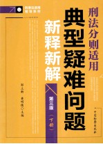 刑法分则适用典型疑难问题新释新译  下  第3版