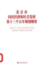 北京市国民经济和社会发展第十三个五年规划纲要  2016年1月28日北京市第十四届人民代表大会第四次会议批准