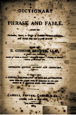 DICTIONARY OF PHRASE AND FABLE