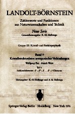 LANDOLT-BORNSTEIN GRUPPE III: KRISTALL-UND FESTKORPERPHYSIK BAND 7 KRISTALLSTRUKTURDATEN ANORGANISCH