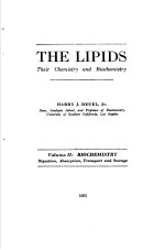 THE LIPIDS Their Chemistry and Biochemistry Volume Ⅱ BIOCHEMISTRY