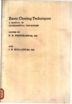 Basic Cloning Techniques A MANUAL OF EXPERIMENTAL PROCEDURES