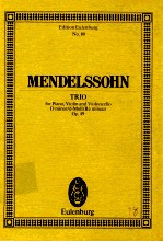 trio for Piano Violin and Violoncello op.49