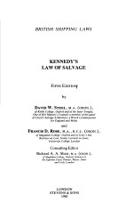 KENNEDY’S LAW OF SALVAGE FIFTH EDITION