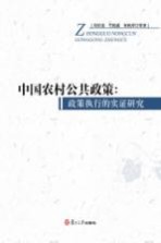 中国农村公共政策  政策执行的实证研究