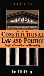 CONSTITUTIONAL LAW AND POLITICS VOLUME ONE  FOURTH EDITION