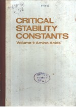 CRITICAL STABILITY CONSTANTS Volume 1 Amino Acids